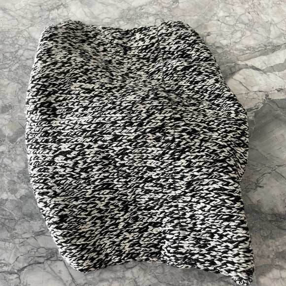 J.Crew Chunky Wool Knitted Infinity Scarf Black White One Size - Picture 4 of 7